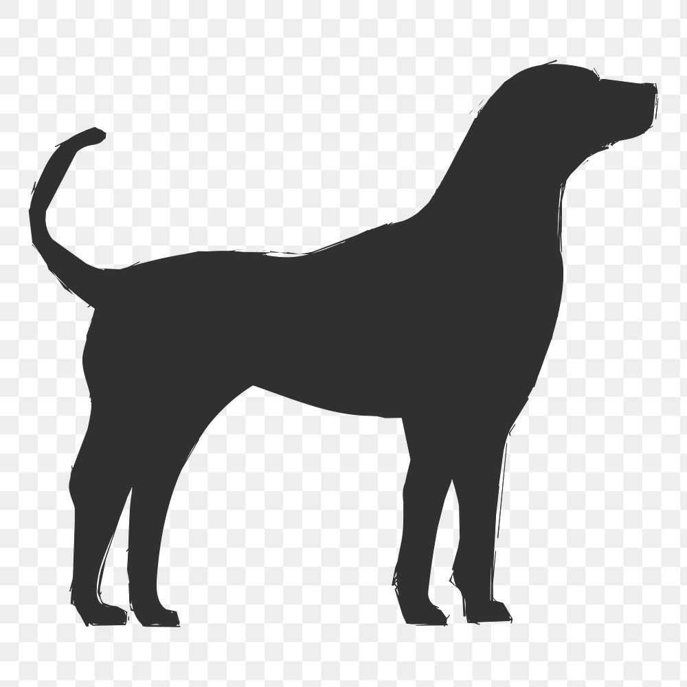 Png dalmatian dog silhouette, transparent background