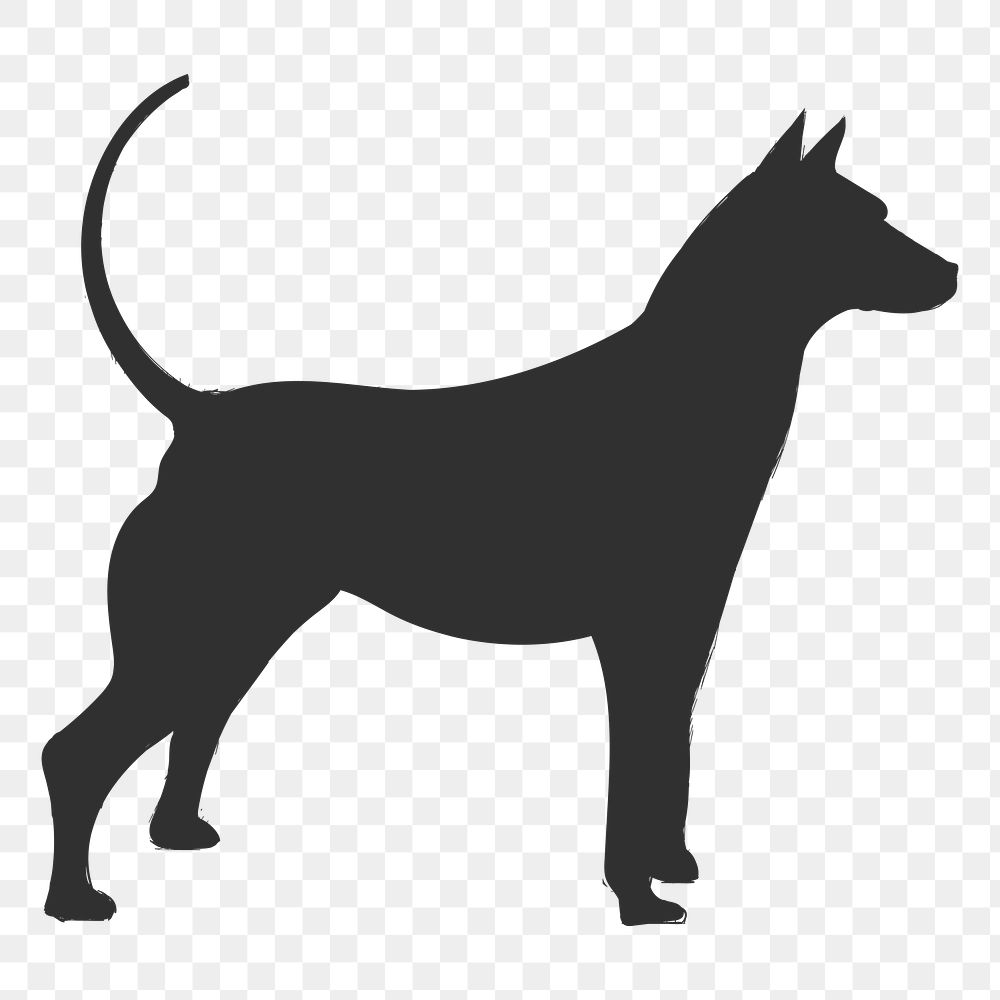 Png thai ridgeback dog silhouette, transparent background