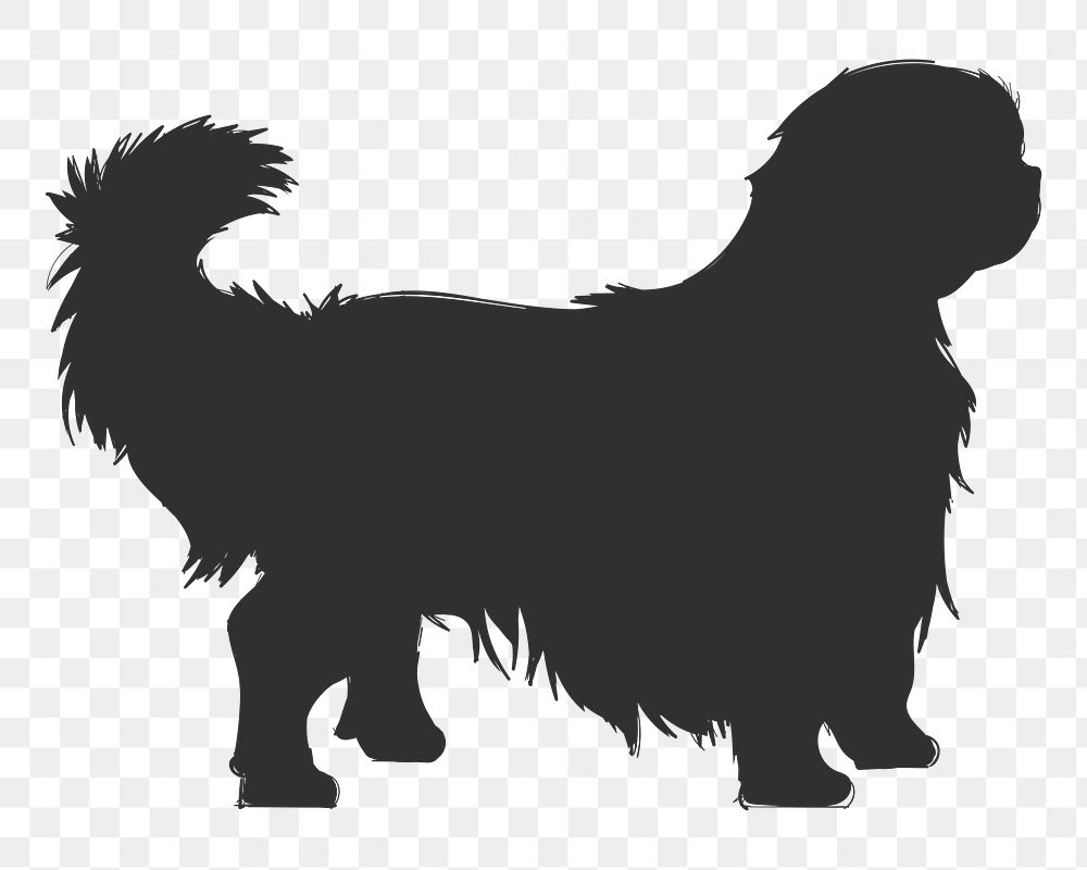 Png spaniel dog silhouette, transparent background