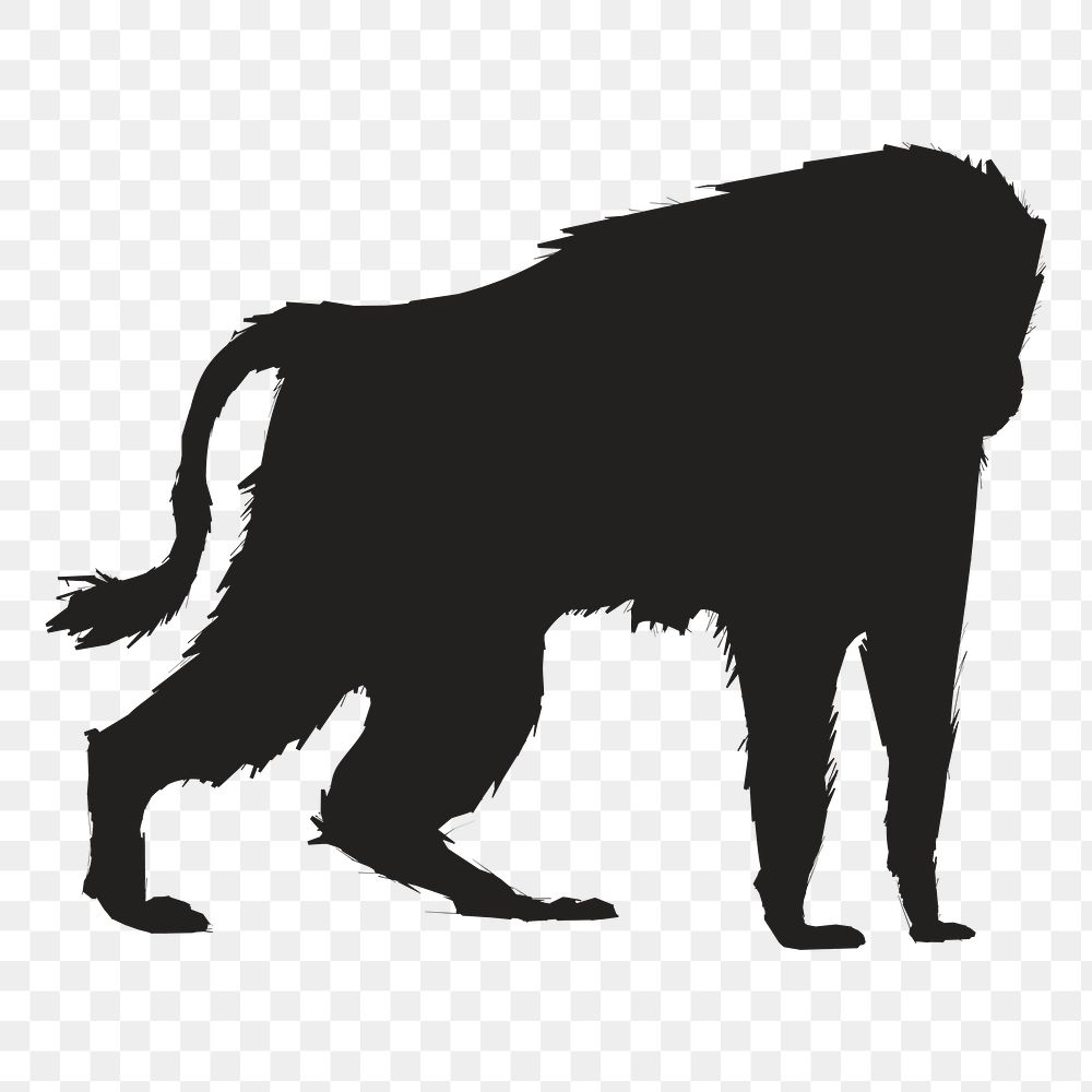 Png monkey silhouette, transparent background