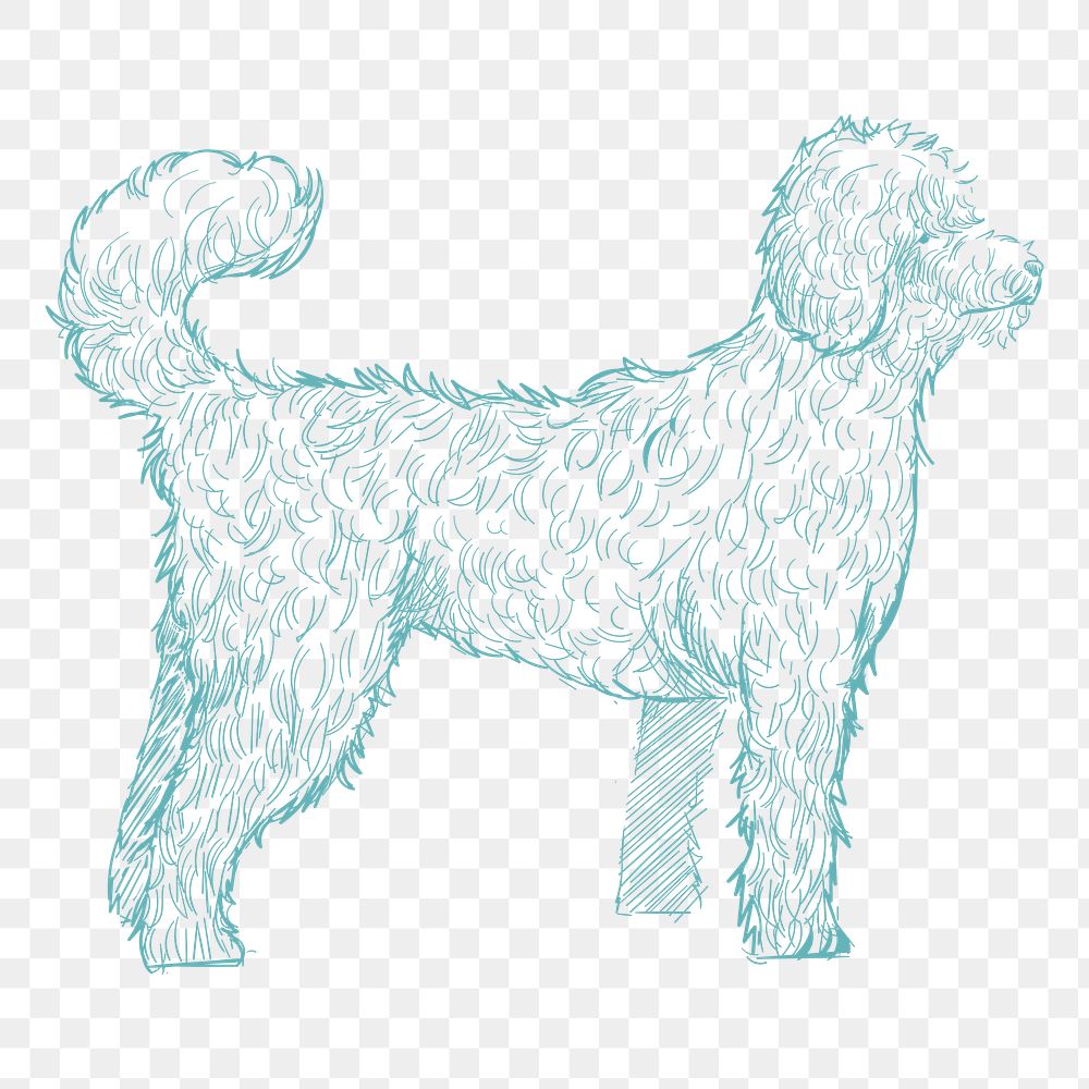  Png dog sketch illustration, transparent background