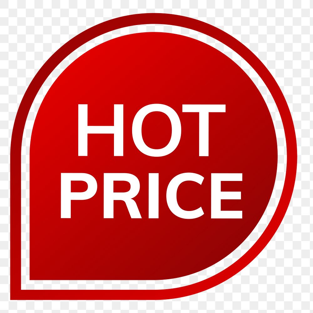 Hot price  png badge, transparent background