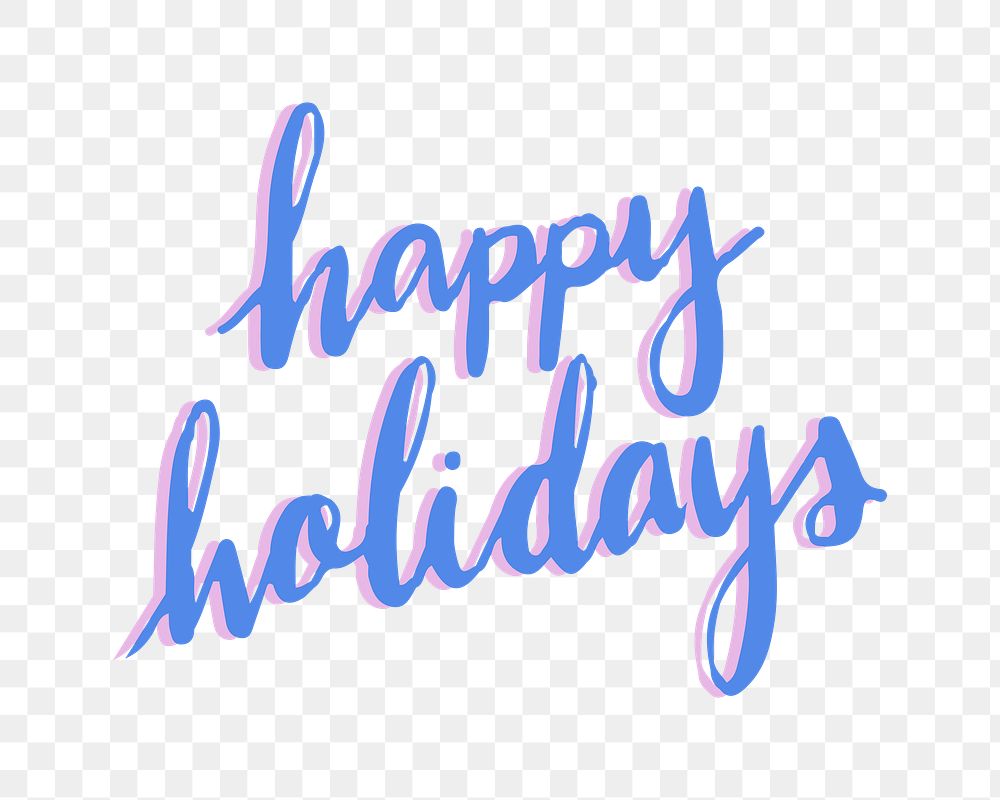 Happy holidays png, transparent background