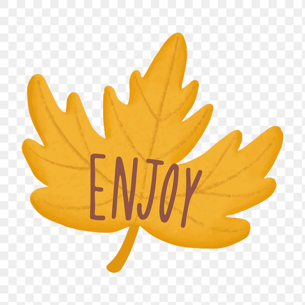 Autumn typography png, transparent background