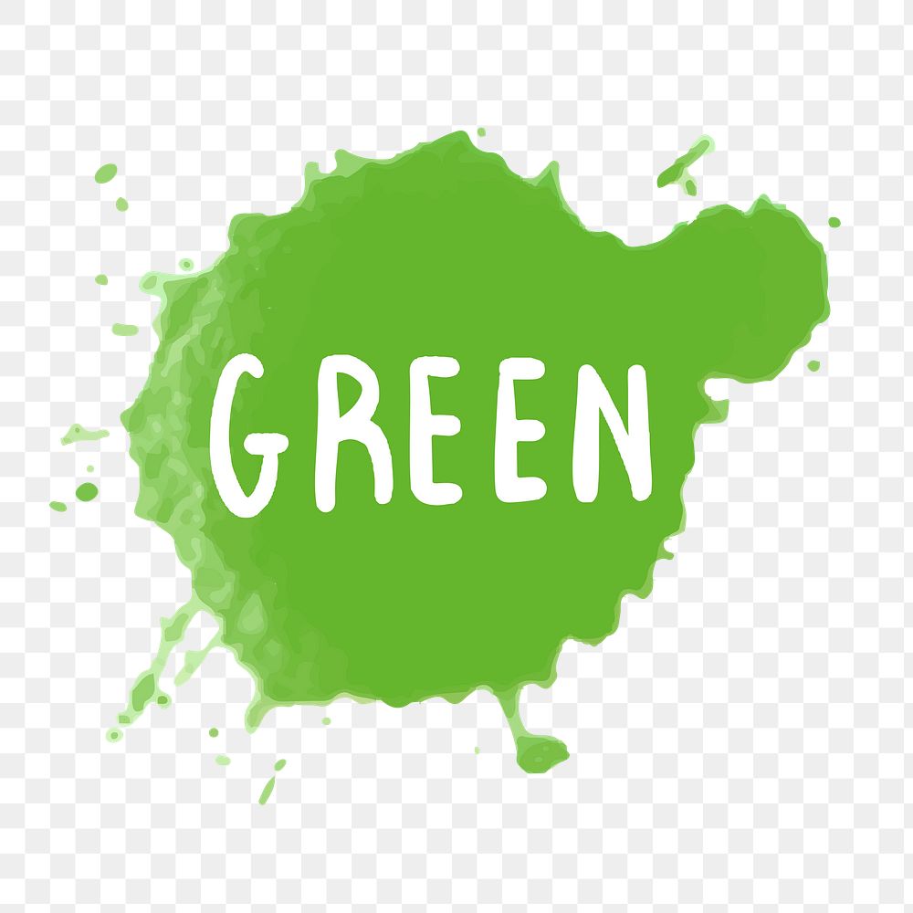 Green png sticker, transparent background