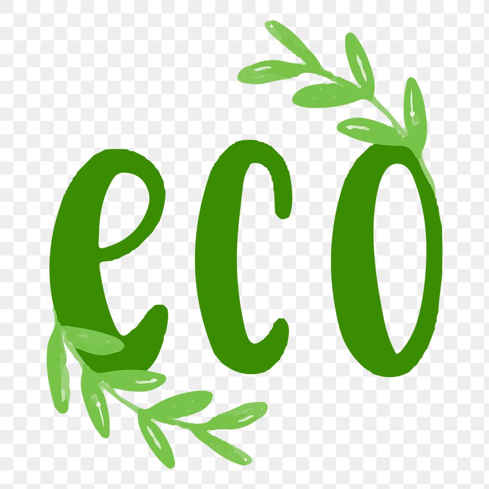 Eco png sticker, transparent background