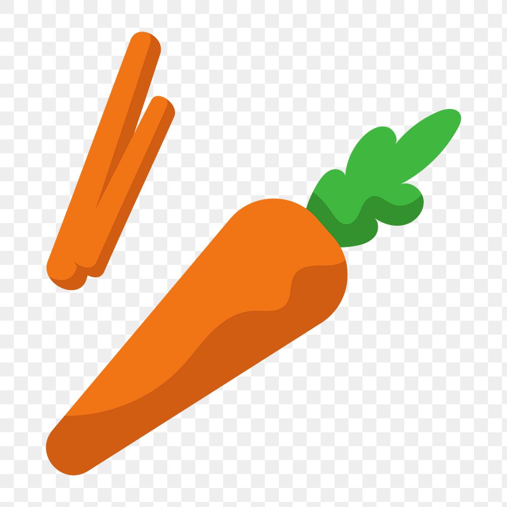 Png fresh carrots doodle sticker, transparent background