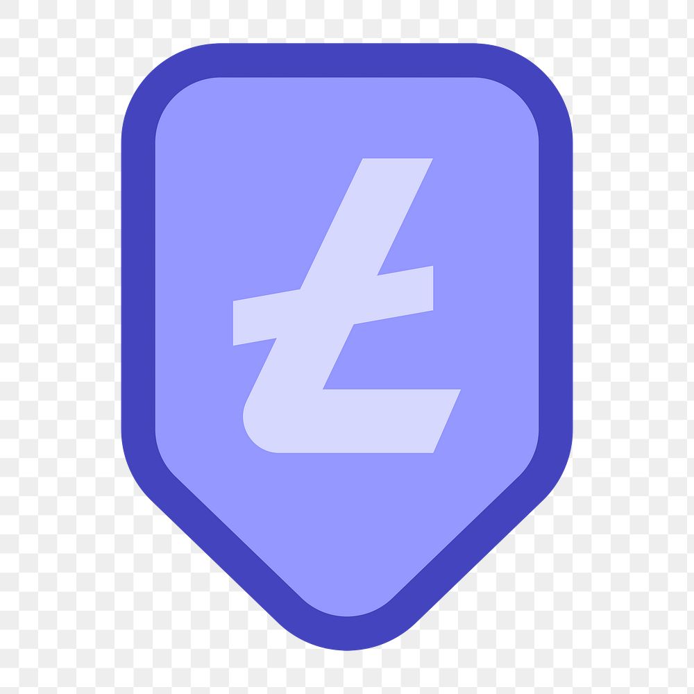 Png purple Litecoin cryptocurrency icon, transparent background. BANGKOK, THAILAND, 1 MARCH 2023