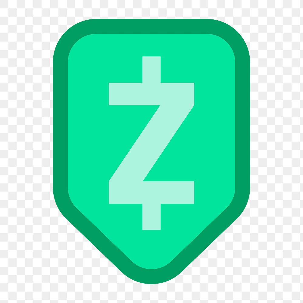 Png green Zcash cryptocurrency icon, transparent background. BANGKOK, THAILAND, 1 MARCH 2023