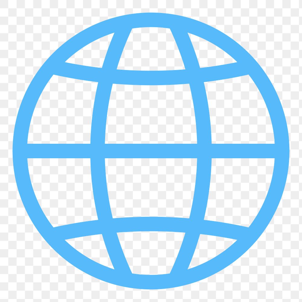 PNG Blue global connection icon transparent background