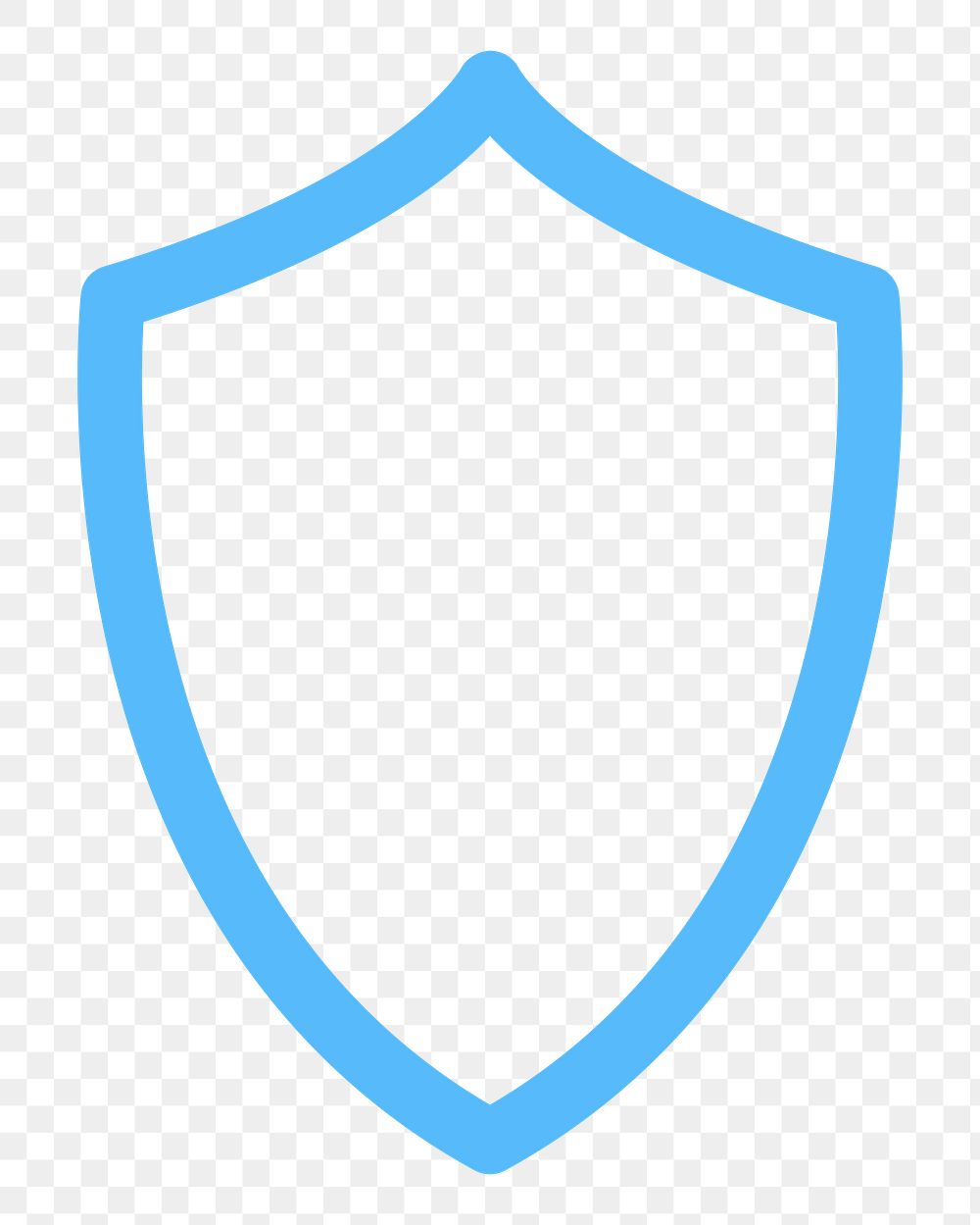 PNG Blue shield protection icon transparent background