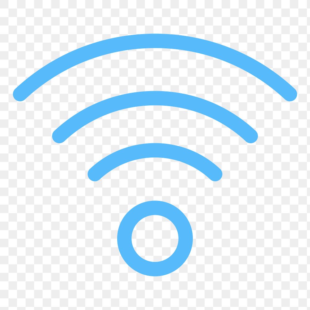 PNG Blue wireless connection icon transparent background