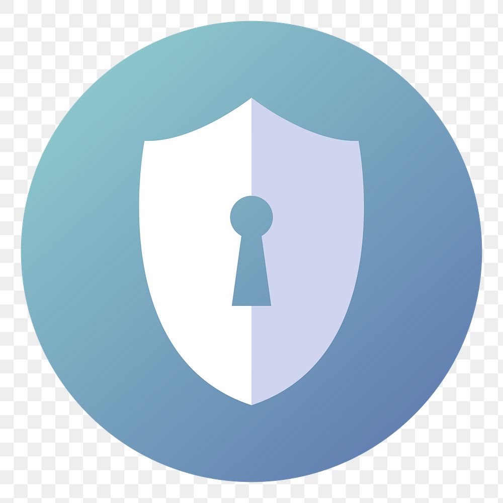 PNG Shield security sticker, transparent background