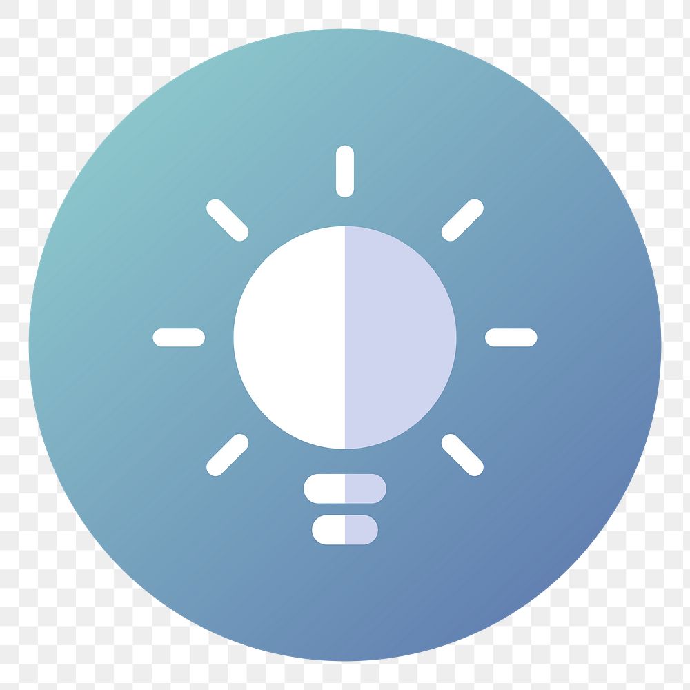 PNG Light bulb icon  sticker, transparent background