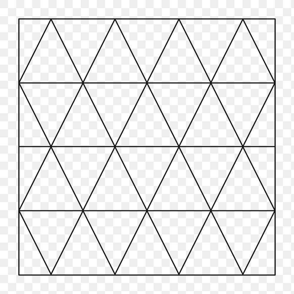 Png square linear geometric element, transparent background