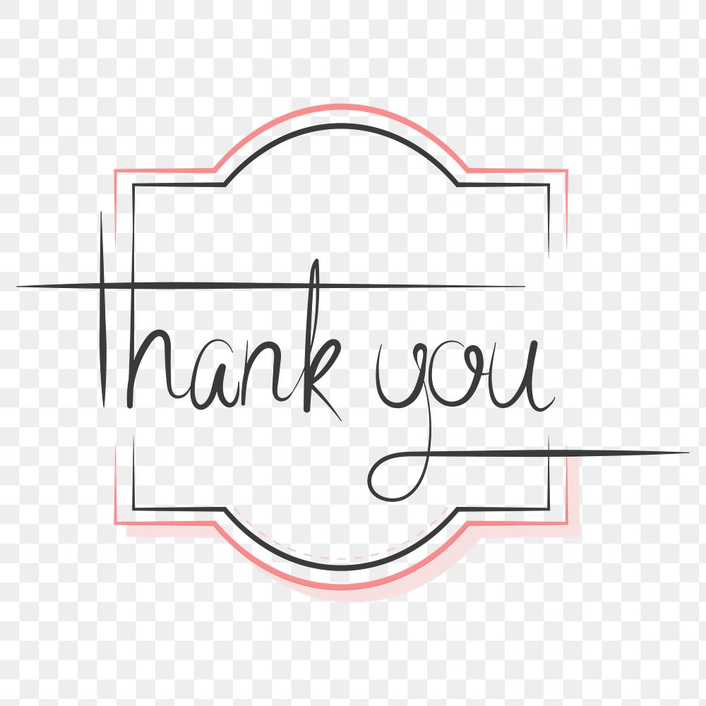 Thank you badge png, transparent background