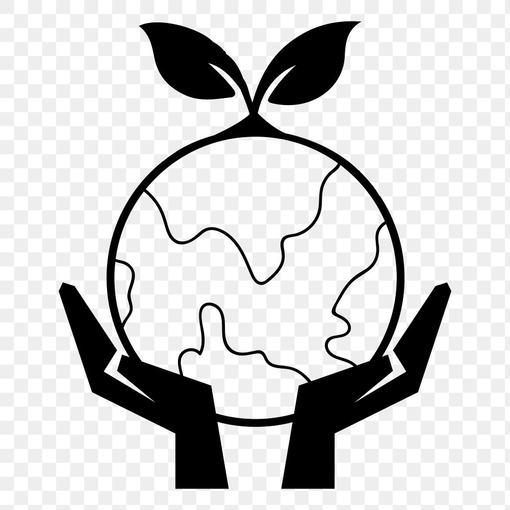 Save the world png, transparent background