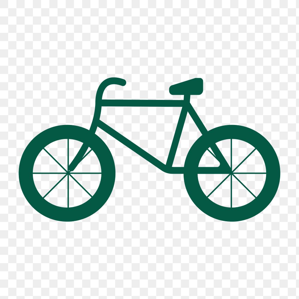 Bicycle icon png,  transparent background 