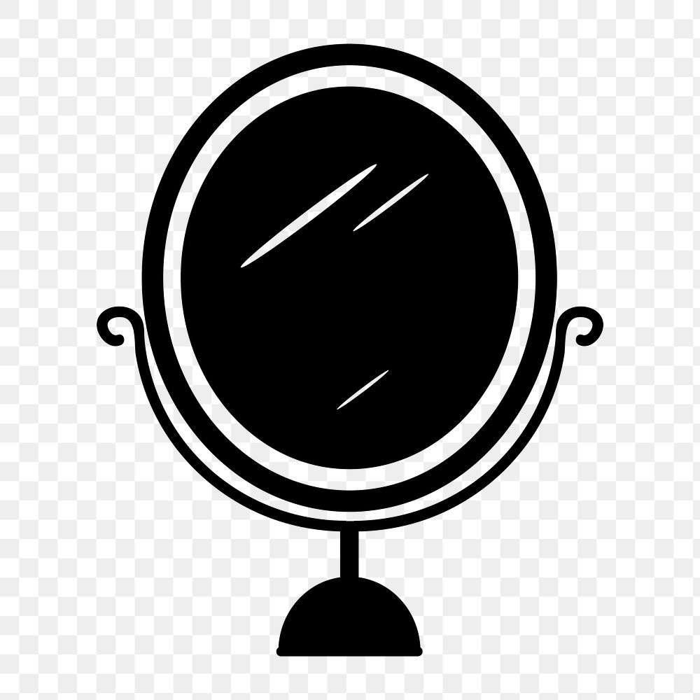 Black mirror icon png, transparent background