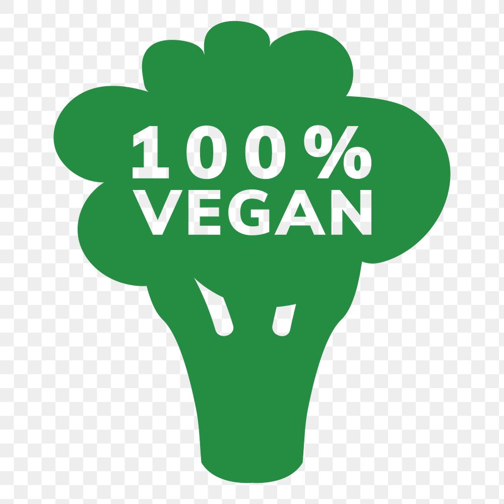 Vegan sticker png, transparent background