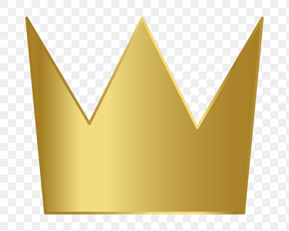 Golden crown  png, transparent background