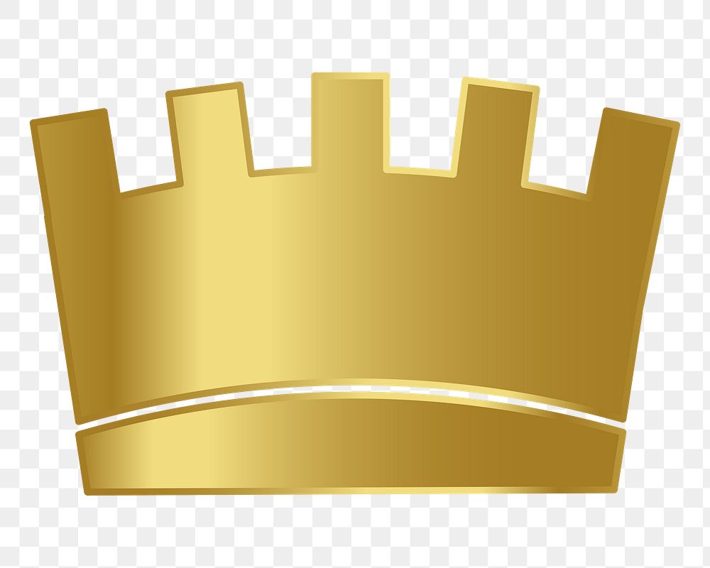 Golden crown  png, transparent background