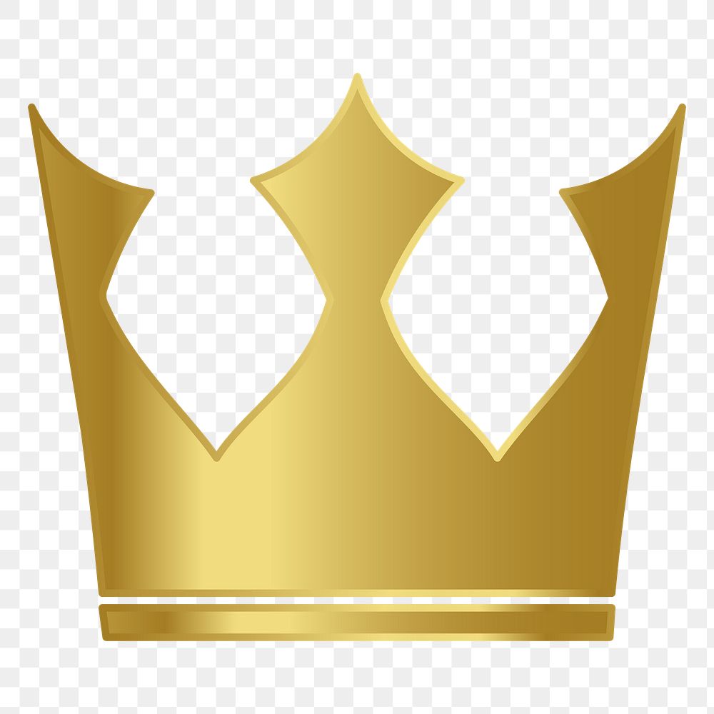 Golden crown  png, transparent background