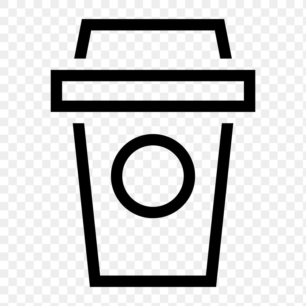 Take out coffee icon png, transparent background 