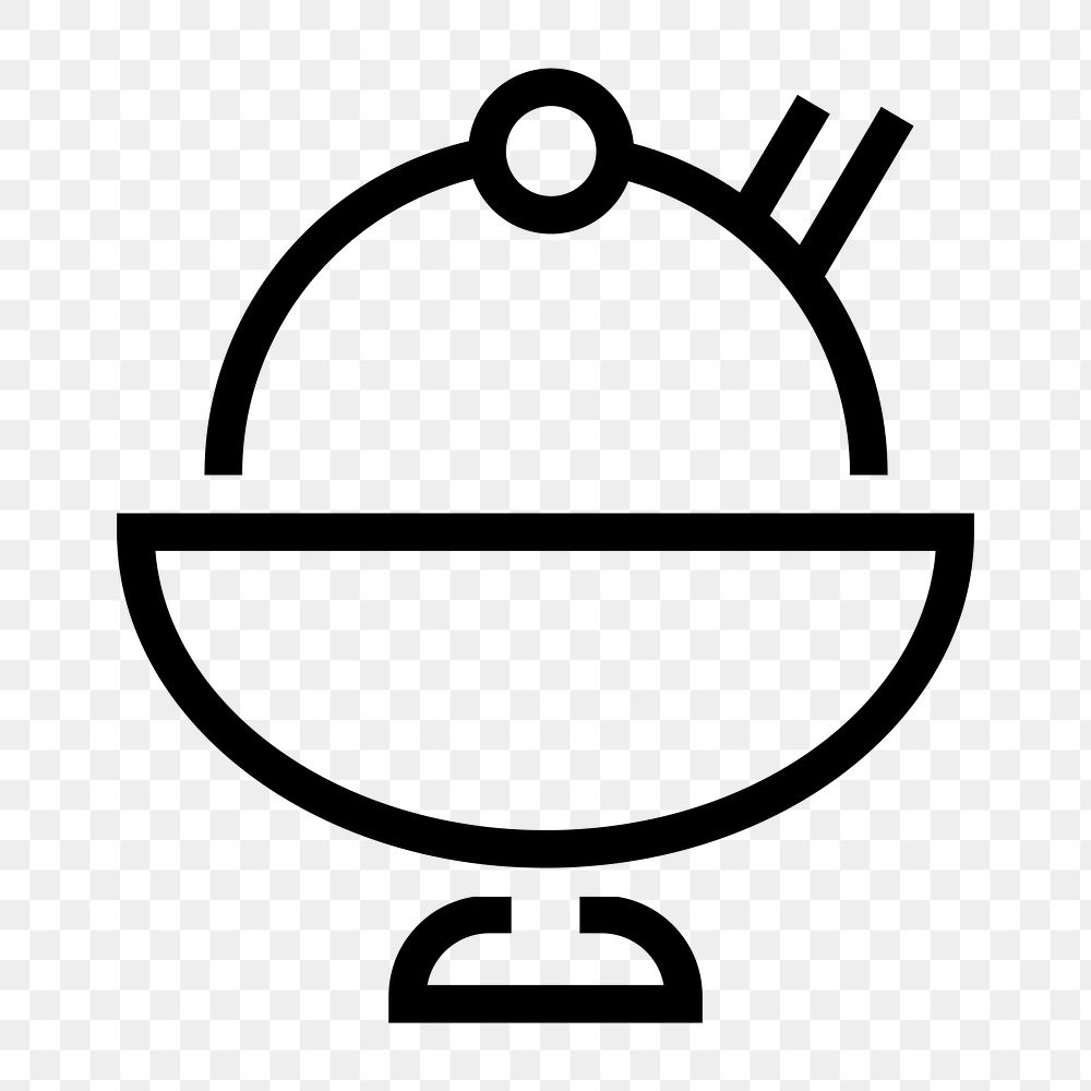 Bingsu korean dessert icon png, transparent background