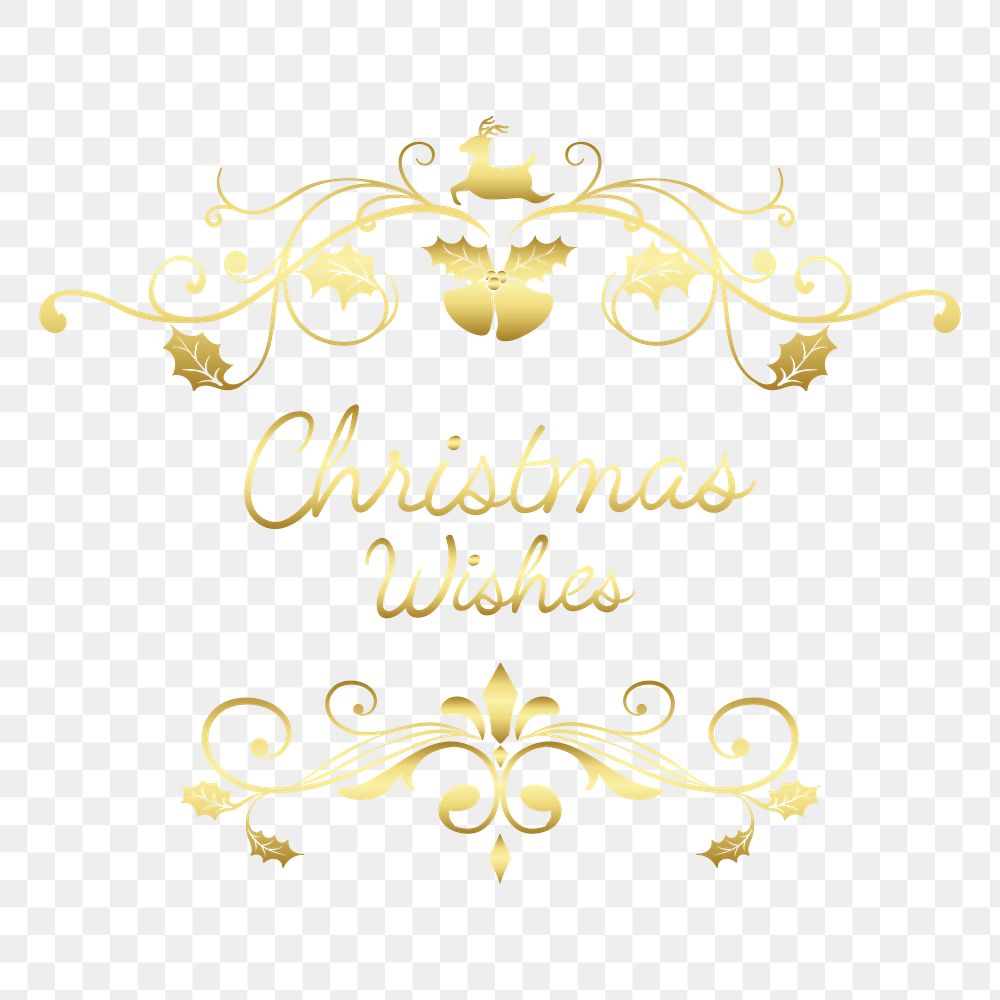 Merry Christmas png badge, transparent background