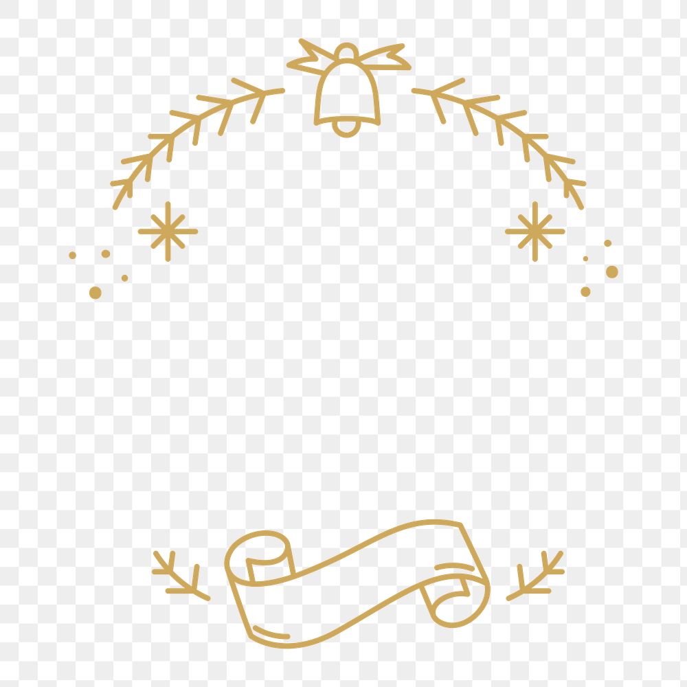 Christmas png badge, transparent background