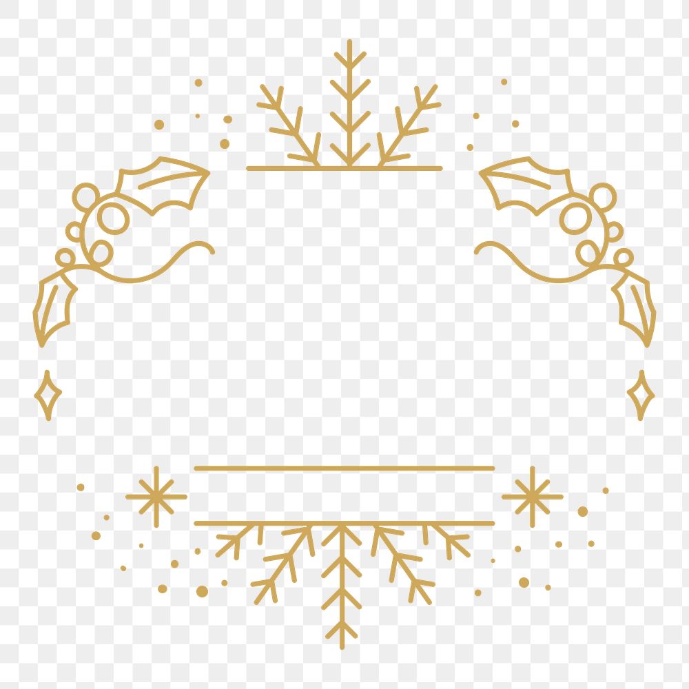 Christmas png badge, transparent background