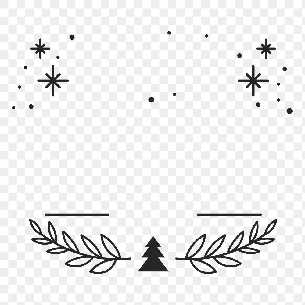 Christmas png badge, transparent background