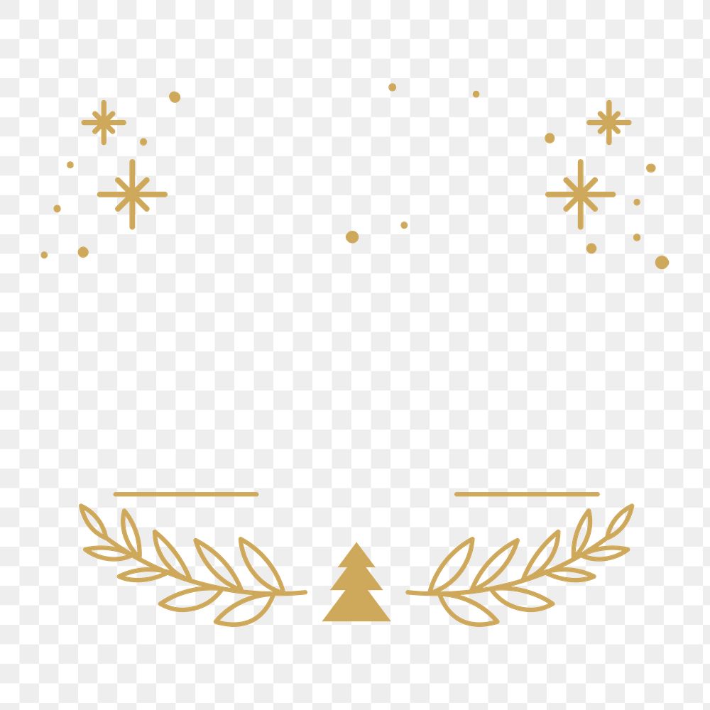 Christmas png badge, transparent background