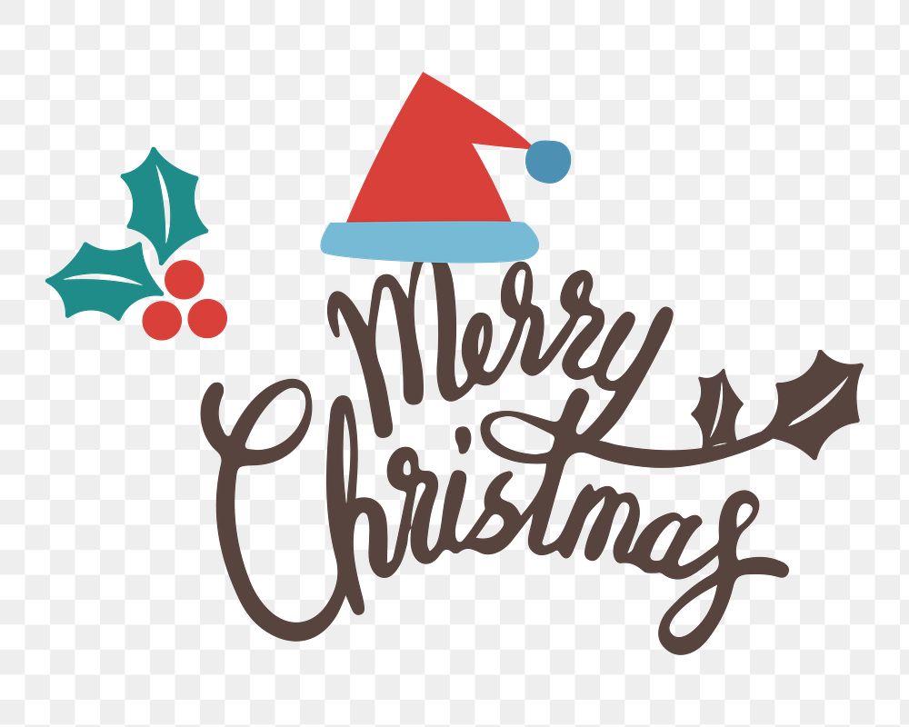 Christmas png badge, transparent background