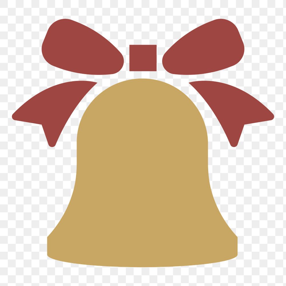PNG Christmas bell  illustration sticker, transparent background