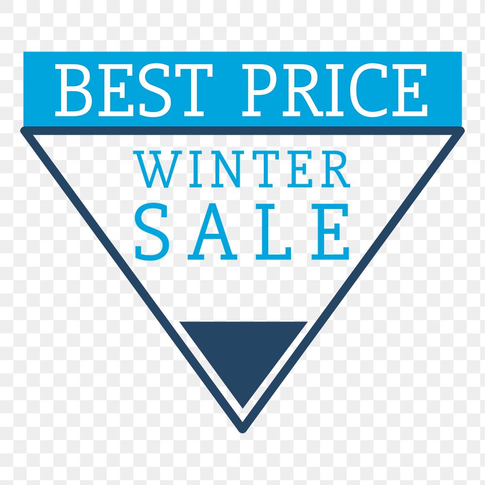 Png Best price winter sale element, transparent background