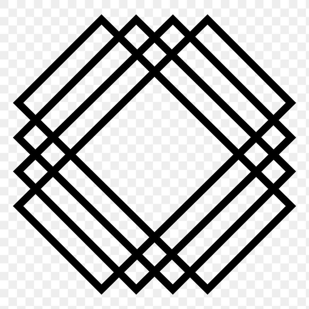 Png geometric branding logo design element, transparent background