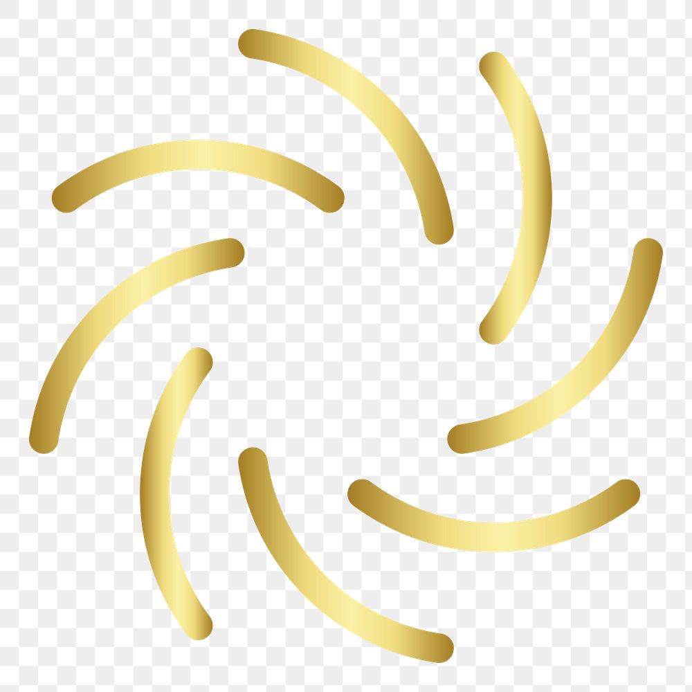 Png gold branding logo design element, transparent background
