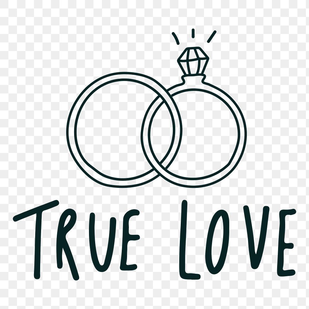True love png sticker, transparent background