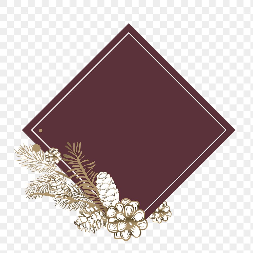 Flower geometric png badge, transparent background