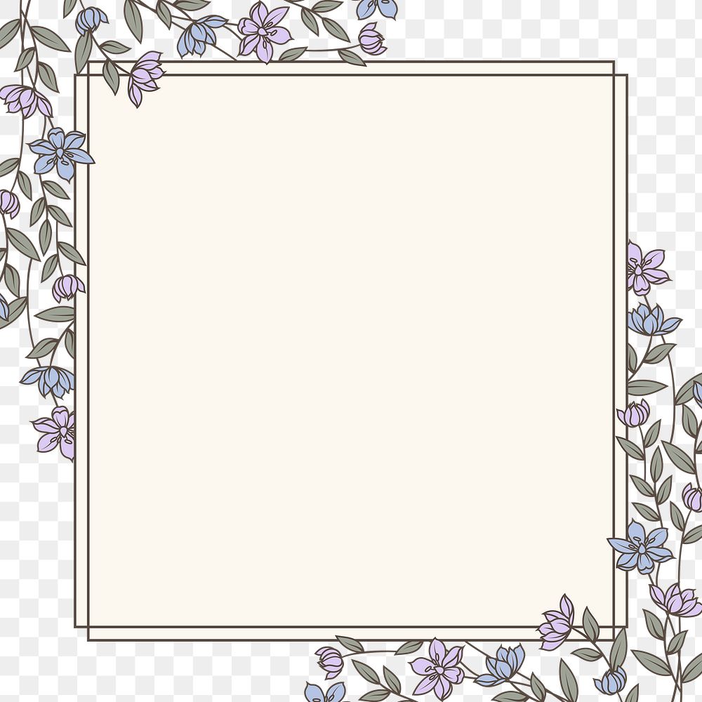 Pastel flower png badge, transparent background