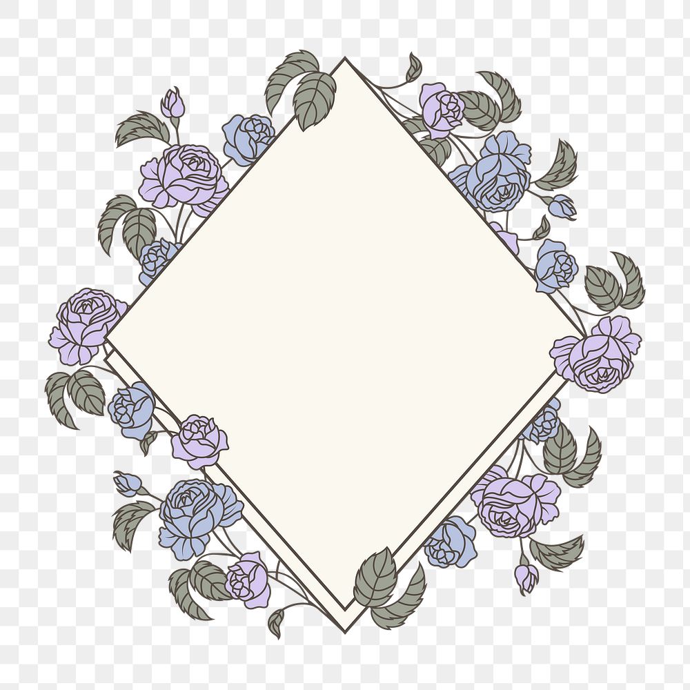 Flower png badge, transparent background