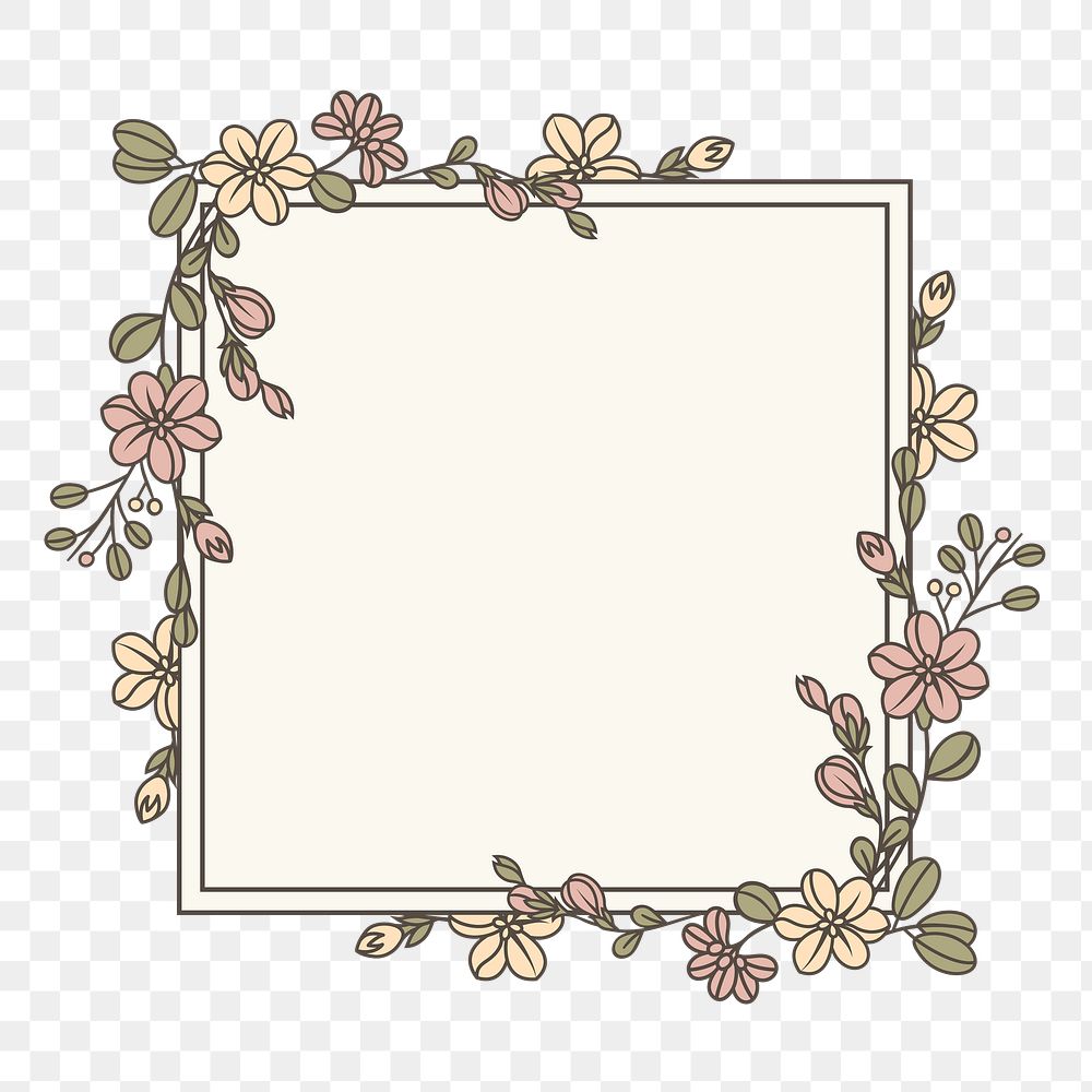 Flower png badge, transparent background