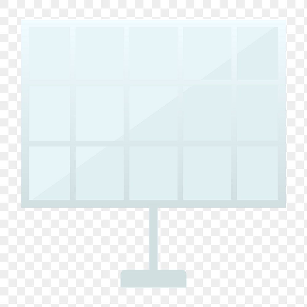Solar panels icon png,  transparent background 