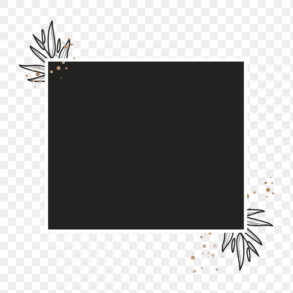 Black png badge, transparent background