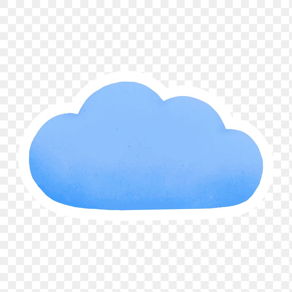 PNG Blue cloud computing illustration sticker transparent background