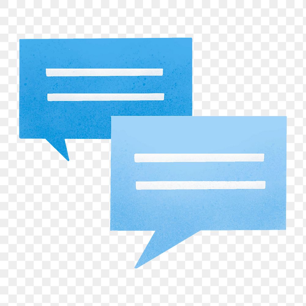 Messaging icon png, social media icon on  transparent background 