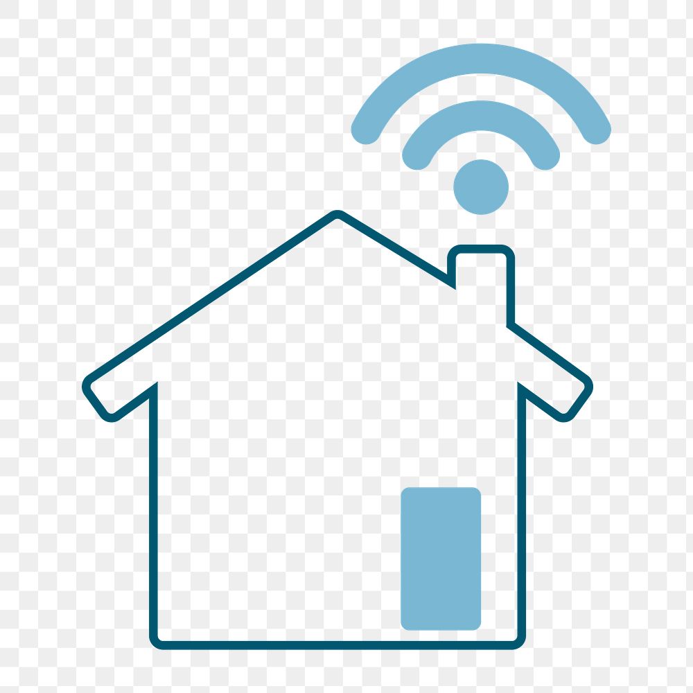 Smart home icon png tech icon,  transparent background 
