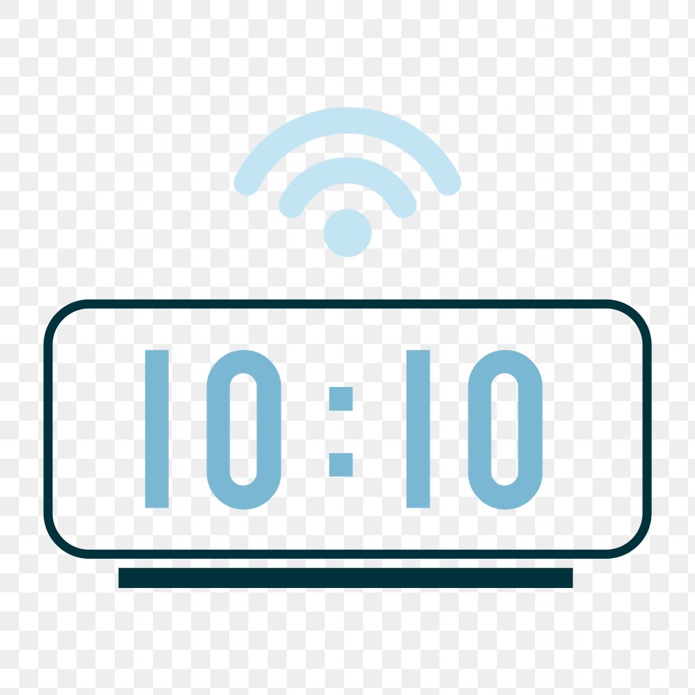 Png smart wireless alarm clock,  transparent background 